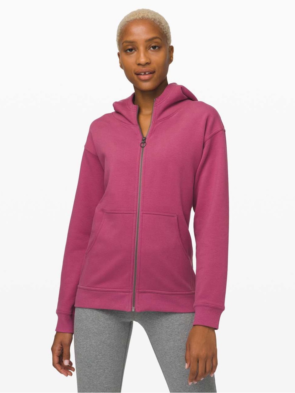Lululemon Women’s All Yours Zip Up Hoodie Sweatshirt  Moss Rose Pink Medium